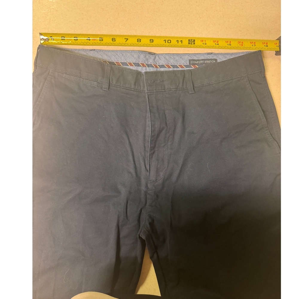 Cremieux Madison Comfort Stretch Chino Pants Mens 36x34 Navy Blue Flat Front